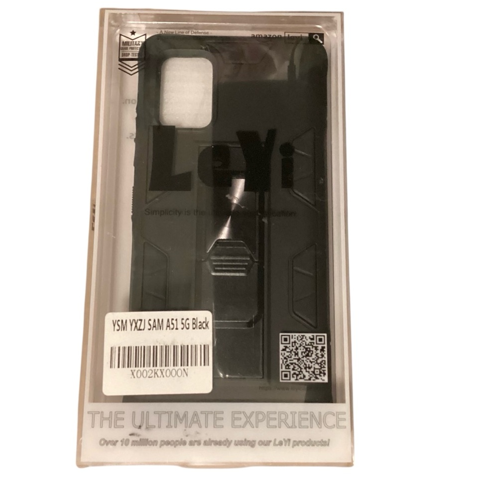 Samsung Galaxy LeYi A51 5G Black Rugged Case Kickstand Sealed